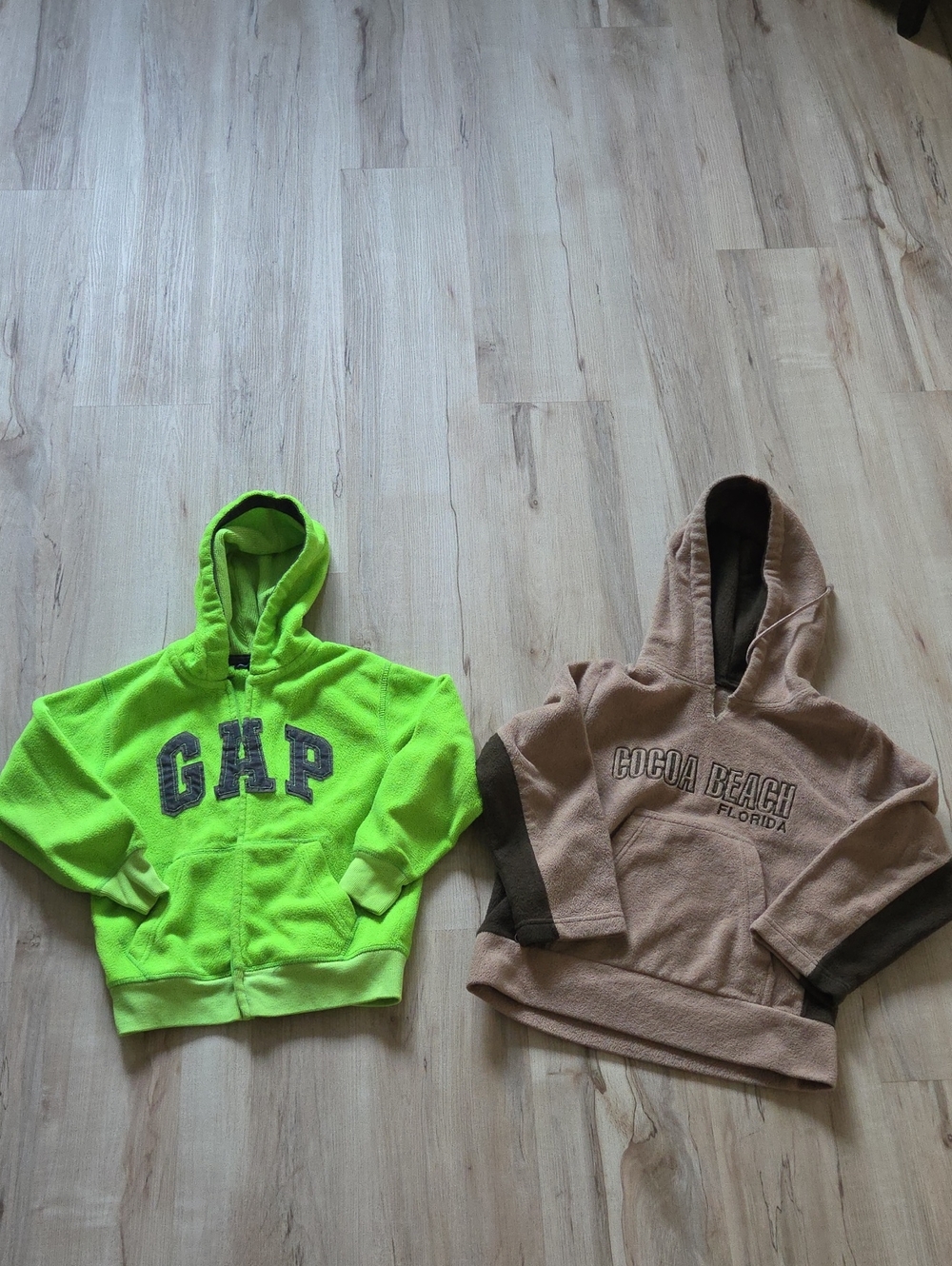 GAP Bright Neon Green Kids Zip-Up Hoodie with Logo